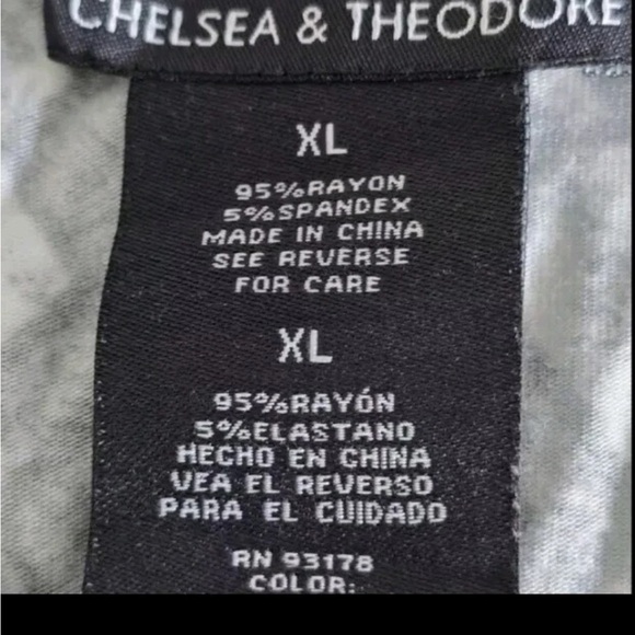 Chelsea & Theodore Dress Womens XL Aztec Flowy Asymmetrical Short Sleeve Strect - Picture 7 of 9